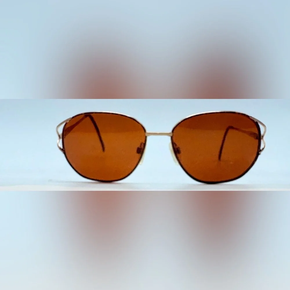 Vintage Tortoise Gold Oval Sunglasses Frames Only